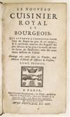 COOKERY. Massialot, François. Le Nouveau Cuisinier Royal et Bourgeois.Volume 1 (of 3). 1732